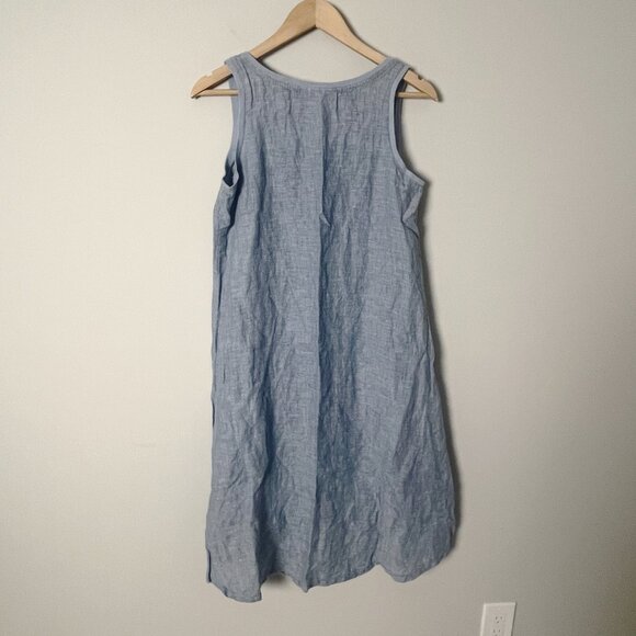 Jones New York 100% Linen Sleevelss Hi Low Dress 6 - Picture 2 of 4
